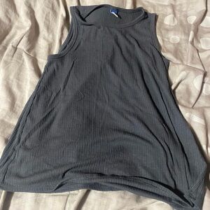 Old Navy Dark Gray Ribbed Tank Top